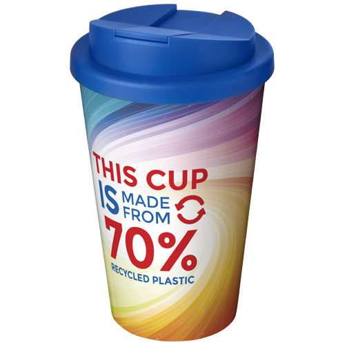 Mug publicitaire double paroi 350ml Americano® Bleu minéral